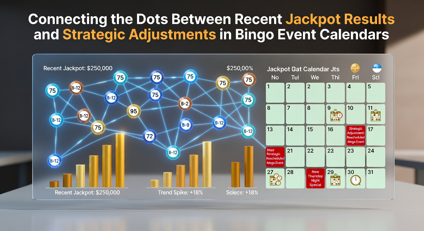 Bingo event organizers reviewing jackpot data to refine calendars